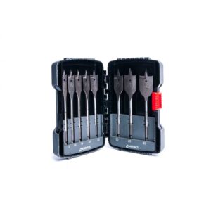 Abracs 8pc Flat Wood Drill Bit Set