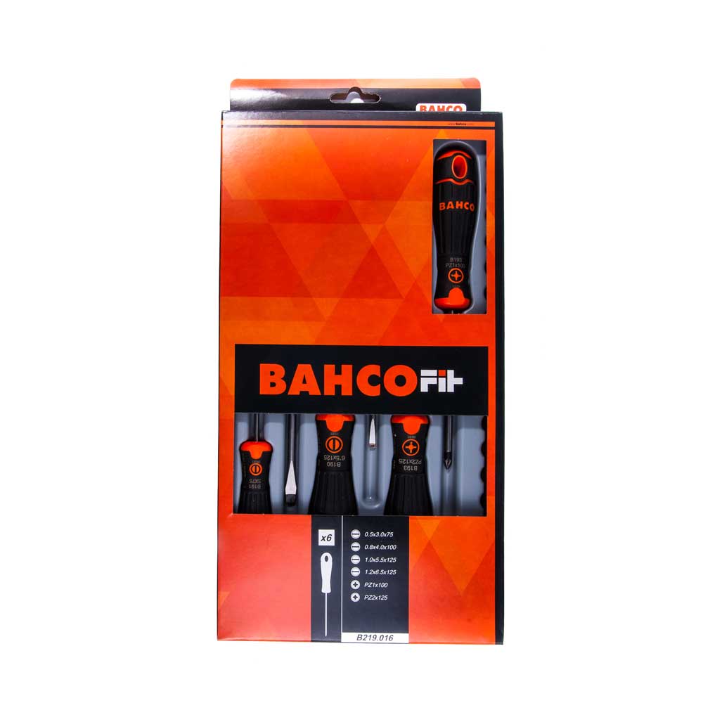 BahcoFit 6pc Slotted/Pozidriv Screwdriver Set - Image 2