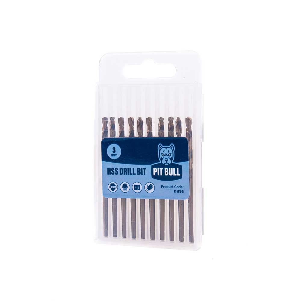 HSS Titanium Drill Bit 3mm Pack of 10 - Image 2