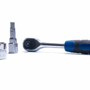 Multi Size Radiator Valve Tail Key, Ratchet & 22mm Socket 3/8" - 1"