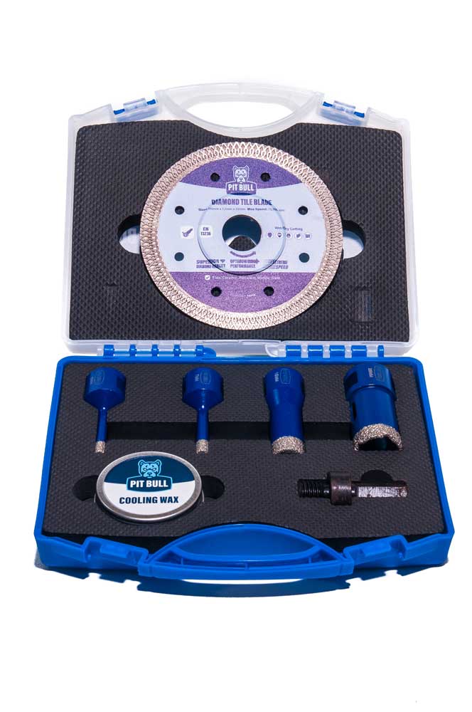 Pit Bull<br> 7pc M14 Dry Diamond Tile Drill Set